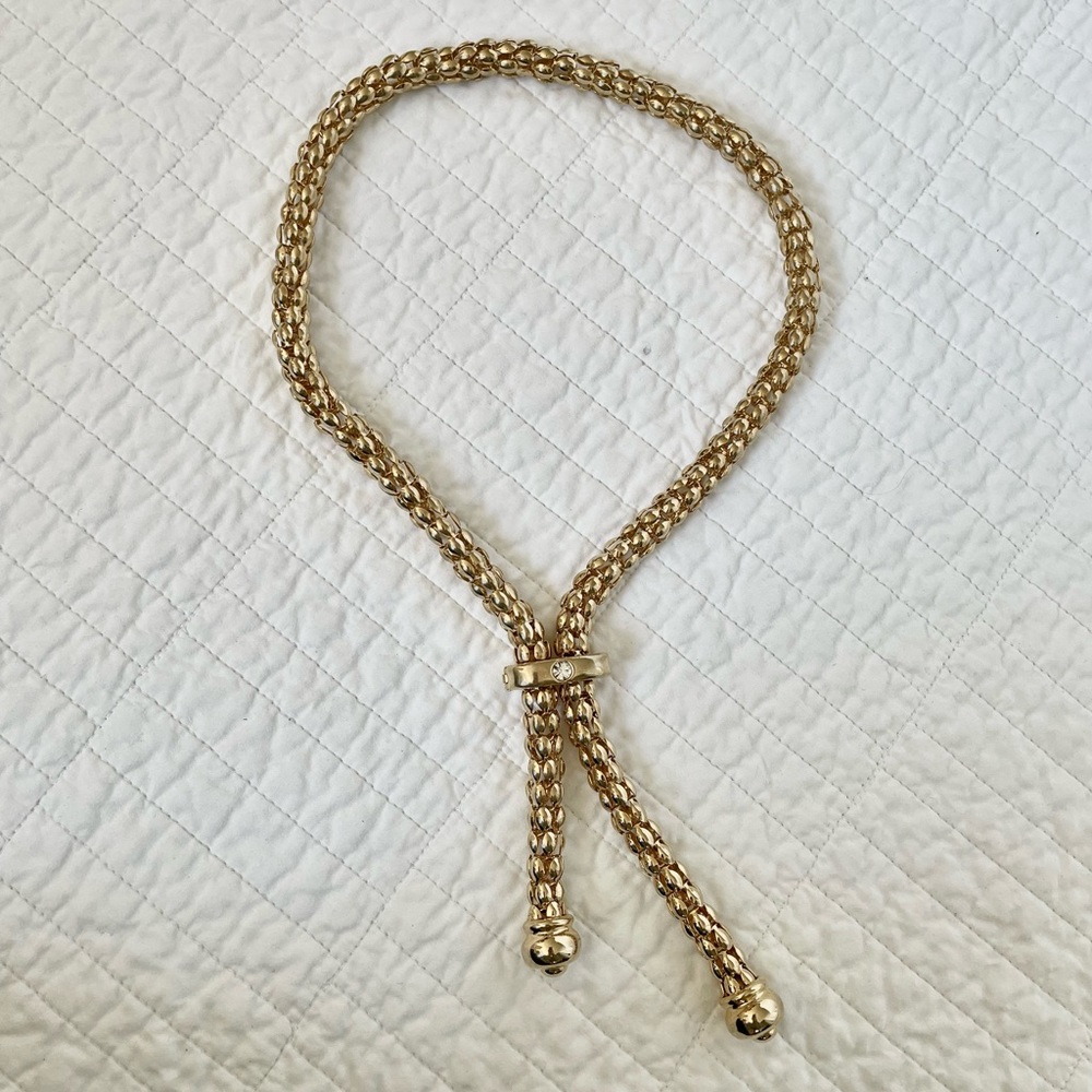 Vintage Adjustable Thick Rope Chain Necklace